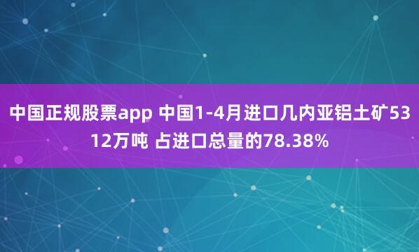 中国正规股票app 中国1-4月进口几内亚铝土矿5312万吨 占进口总量的78.38%
