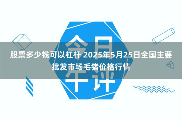 股票多少钱可以杠杆 2025年5月25日全国主要批发市场毛猪价格行情